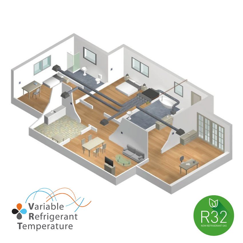 Daikin FBA100A+RZASG100MY – Multizonekit – Kanaal-unit – 10,0 kW (Exclusief plenum) - Image 2